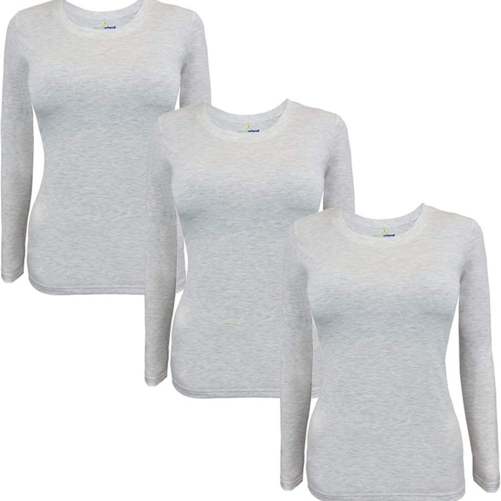 Under scrub Tops (3) long sleeve tees